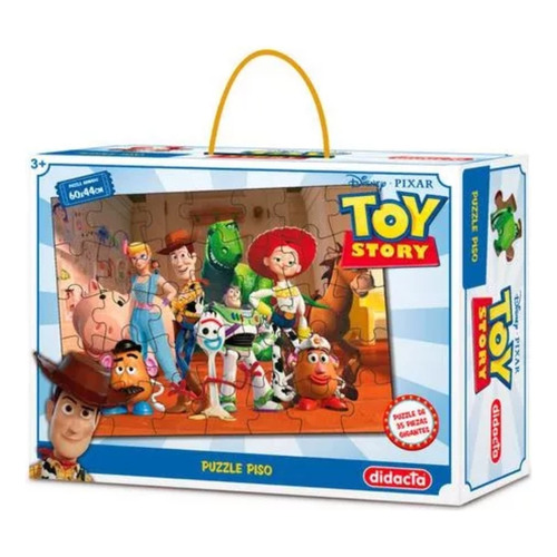 Juego Mesa Didacta Puzzle Piso Toy Story 35 Piezas Gigantes