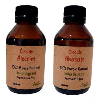 Óleo Vegetal De Alecrim 100ml+ Óleo Vegetal De Abacate 100ml