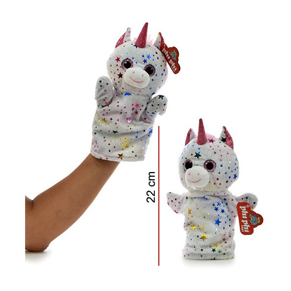 Títere De Mano Unicornio 22 Cm - Phi Phi Toys