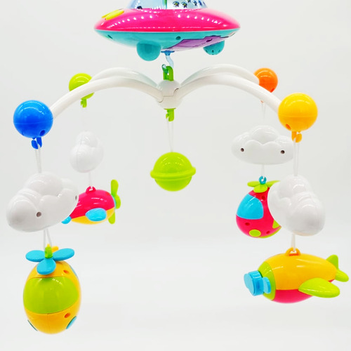 Movil Musical Cuna Para Bebe Proyector Y Control Remoto