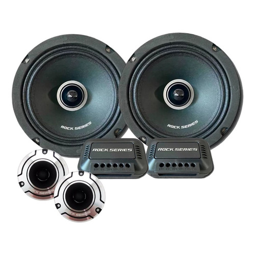 Rock Series Set De Medios 1000w Open Show Color Negro