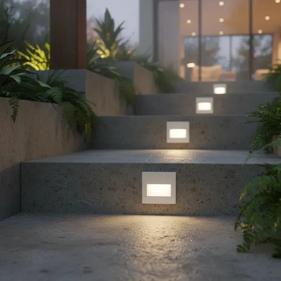 Embutido Pared Ideal Escalera Web Led Blanco Exterior Sf Blanco