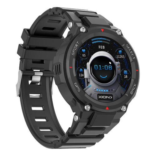 Smartwatch Reloj Smart Xion Pantalla 1.3 Color De La Caja Negro Color De La Malla Negro Diseño De La Malla Deportivo