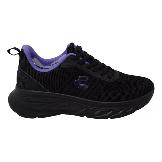 Tenis Running Dama Charly 1059608 Ligeros Negros