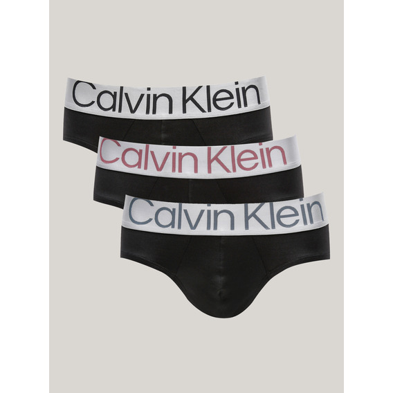 Pack 3 Slips Steel Micro Negro Calvin Klein