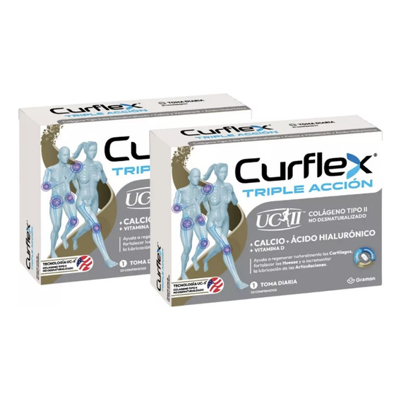 Curflex Triple Acción Colágeno Calcio Vit D X60 Comprimidos