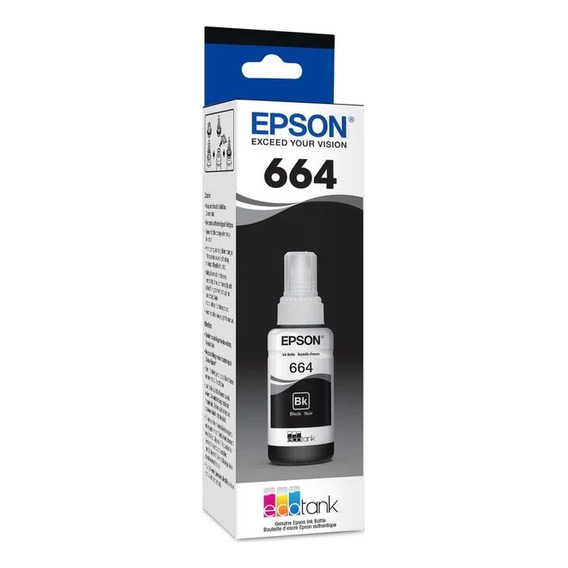 Botella De Tinta Epson 664 Negro