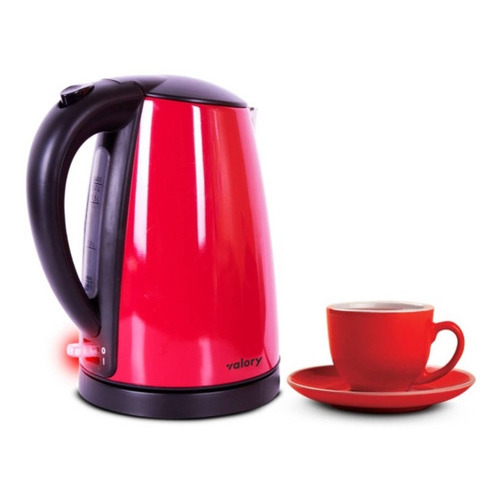 Hervidor Valory Vk1000 Inox Rojo 1,7l