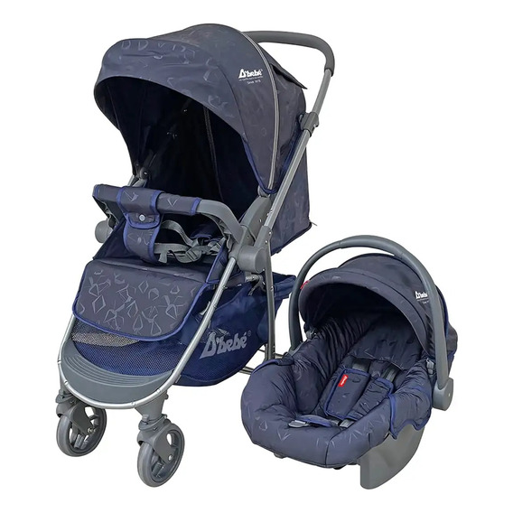 Carreola Para Bebé D Bebe Max Travel System Max Color Azul Chasis Gris