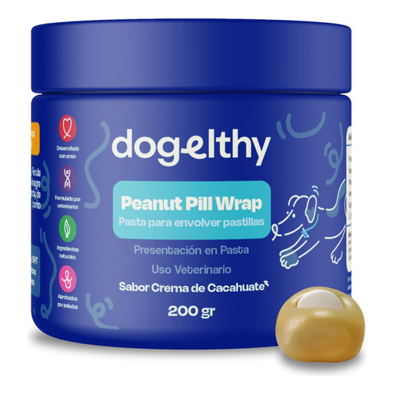Dogelthy Pill Wrap Masa Para Dar Pastillas A Perros Peanut 