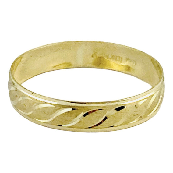 Anillo Matrimonio Oro 10k Argolla De Boda S 4mm