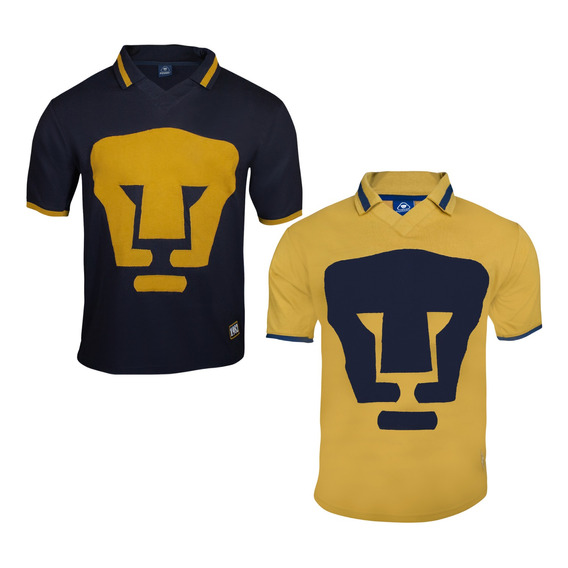 Playera Retro Unam Pumas Manga Corta Combo Promoción 2pack