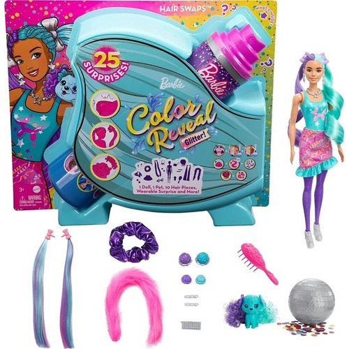 Barbie Color Reveal Glitter Globo ,25 Sopresas  Mattel 