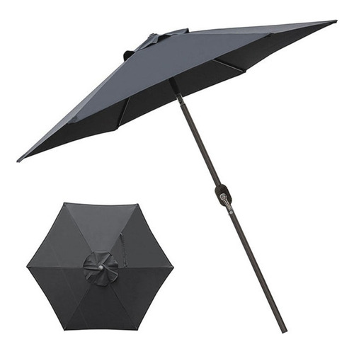 Funda De Repuesto Para Paraguas Exterior Impermeable Color Negro 2 Metros/6 Huesos