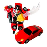 Juguete Robot Transformer Con Espada Y Luz Para Niños Carro