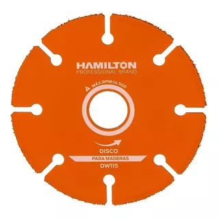Disco Diamantado Para Madera 115mm Hamilton Dw115 Color Negro