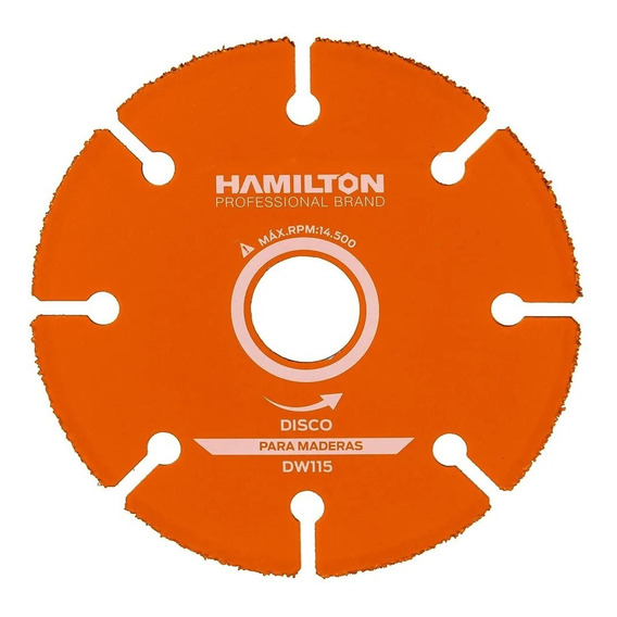  Hamilton Corte Dw115 Disco Diamantado Para Madera 115mm Color Negro x 1 Unidad
