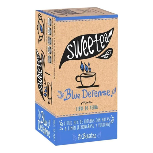 Té blue defense con stevia Sweetea 20 saquitos