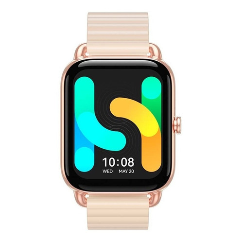 Smartwatch Haylou RS4 Plus 1.78" caja de  metal  rose gold, malla  rosa de  metal