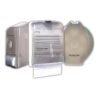Kit Dispenser Papel Higiénico + Toallas + Jabón Liquido Fume