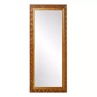 Espelho De Luxo Dourada Moldura Trabalhada 40x120 Para Corpo