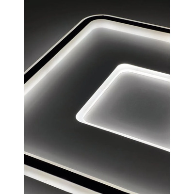 Plafon Led Prisma 40cm Negro Diseño Moderno Cct Lda80028-n Negro Interior