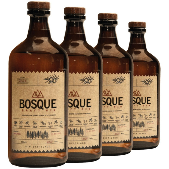 Gin Bosque Nativo Caja X 4 X 500ml.