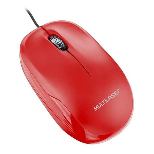 Mouse Usb Rojo 1200 Dpi Multilaser Mo292