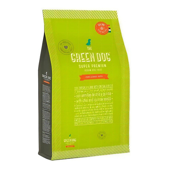 Alimento The Green Dog Super Premium para perro cachorro todos los tamaños en bolsa de 10 kg