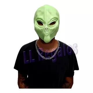 Máscara Alien Alienígena Et Látex Halloween Festa Fantasia Cor Verde