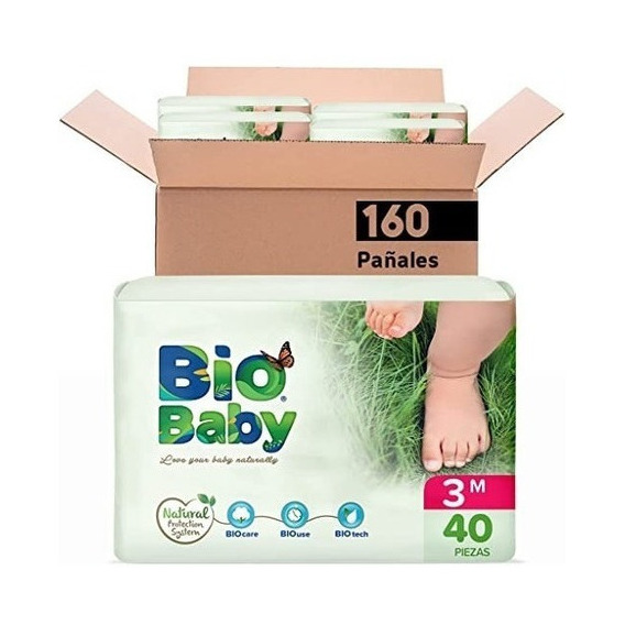 Caja de pañales BioBaby Unisex talla 3 160 unidades