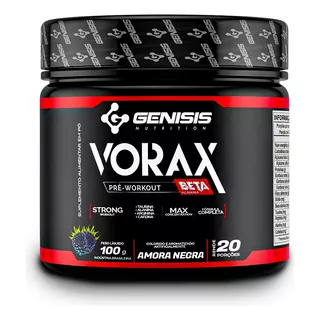 Pré Treino Vorax Ultra Concentrado 100g Genisis Nutrition