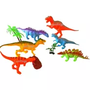 6 Dinosaurios De Goma Chifles Juguete Para El Agua Baño Bebe