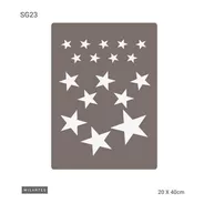 Mil Artes - Stencil Estrellas - 20 X 30cm - Sg23