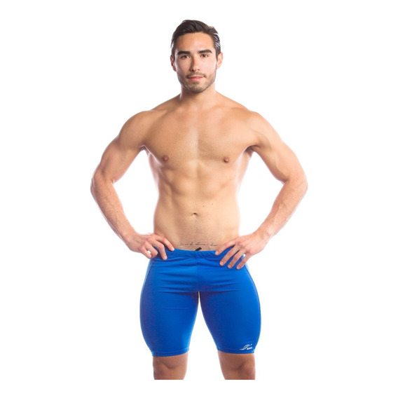 Traje Para Natacion Swf Hombre  Azul Rey Tela En Pbt Swf029