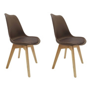 2 Cadeira Saarinen Leda Base Wood Emporio Tiffany