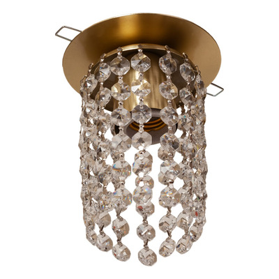 Lampara Para Embutir Lyon Cairel 1 Luz Dorado Apto Led E27