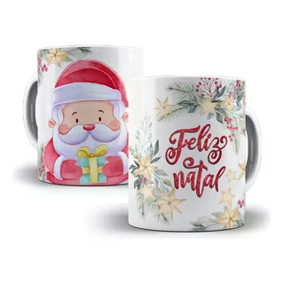 10 Caneca Feliz Natal Papai Noel Mod. #001 - Mega Oferta!!!