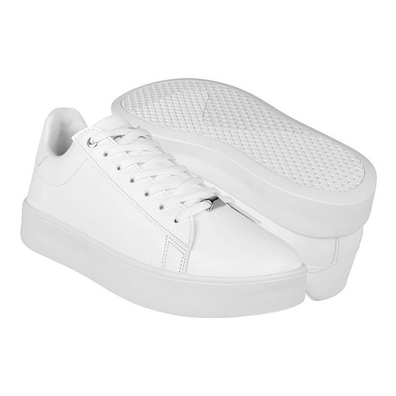 Tenis Casuales Dama Capa De Ozono 622204 Simipiel Blanco  