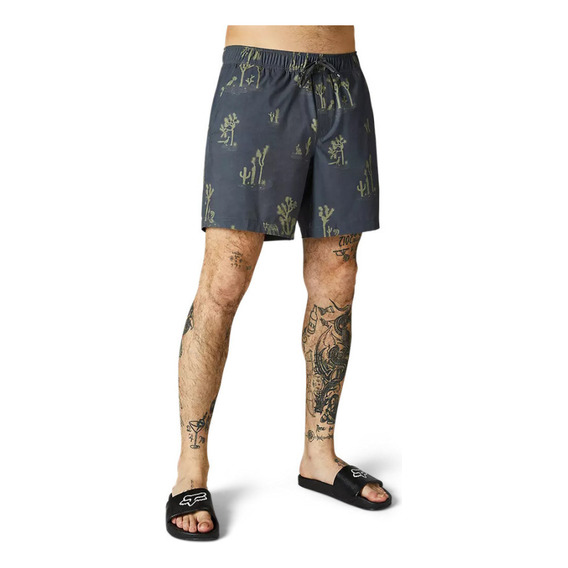 Boardshorts Playa Fox Volley Beaten Path Gris Hombre 29079-3