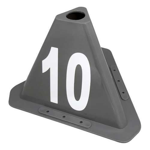 100 Conos Triangular De Identificación Y Control Vehicular Color Gris