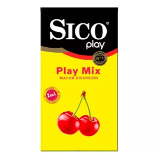 500 Condones Sico Texturizados + Sabor Cereza