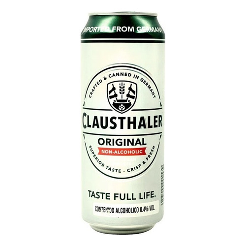 Cerveza Clausthaler Lata 500 Ml Sin Alcohol Alemania