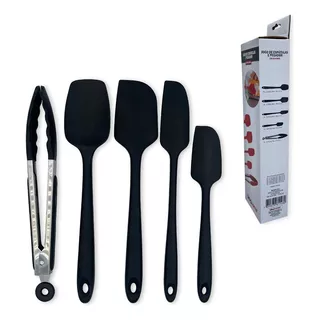 Conjunto De Utensílios Cozinha Kit De Silicone 5 Pçs