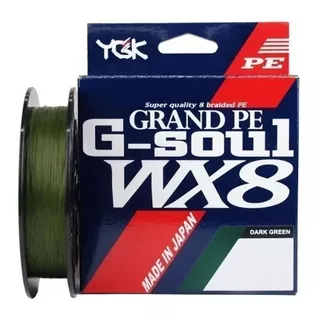 Linha Japonesa De Pesca Ygk G-soul Wx8 25lb 300m Dark Green