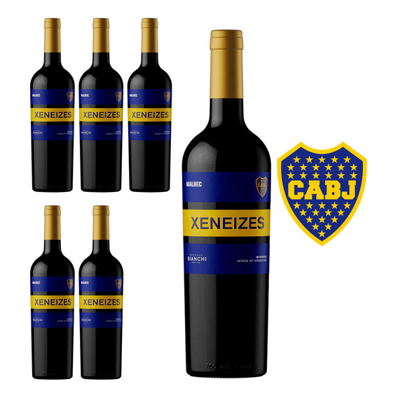 Vino Boca Juniors Xeneizes X 6bot