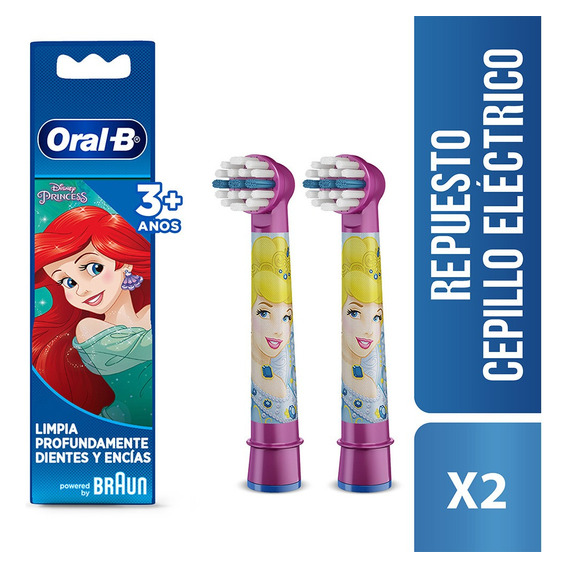 Oral-b disney princess kit 2 repuestos cabezales cepillo eléctrico