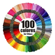 Hilo Para Bordar, 100 Madejas Colores Surtidos 100 Pza 