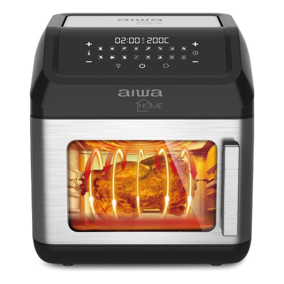 Horno Freidora De Aire Aiwa Aw-ot12 1500w 12 Litros Color Plateado