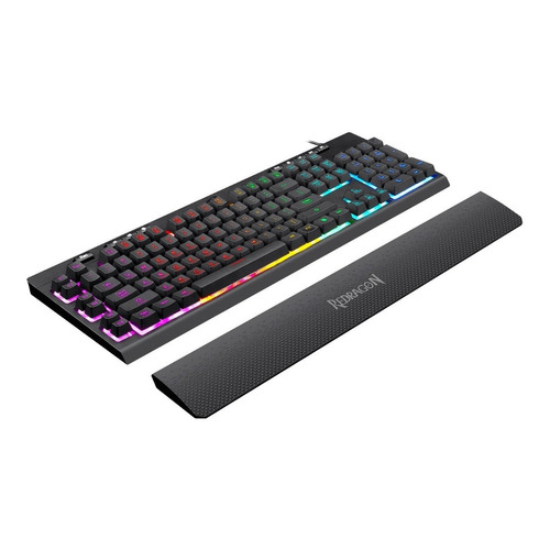 Teclado Gamer Redragon Shiva K512 Rgb Qwerty Español Negro Idioma Español Latinoamérica